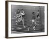 US Sprinter Wilma Rudolph During Women's 400-Meter Relay Race in Olympics-null-Framed Premium Photographic Print