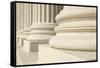 US Supreme Court Columns-Gary Blakeley-Framed Stretched Canvas