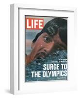 US Swimmer Mark Spitz Training for 1972 Munich Olympics, August 18, 1972-Co Rentmeester-Framed Photographic Print