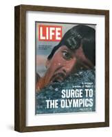 US Swimmer Mark Spitz Training for 1972 Munich Olympics, August 18, 1972-Co Rentmeester-Framed Photographic Print