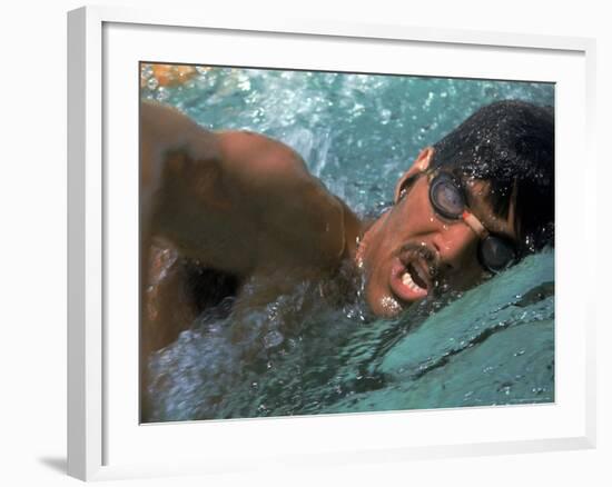 US Swimmer Mark Spitz Training for 1972 Munich Olympics-Co Rentmeester-Framed Premium Photographic Print