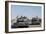 US Tanks Drive under the 'Hands of Victory' in Baghdad, Iraq, Ca. 2003-null-Framed Photo