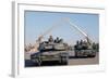 US Tanks Drive under the 'Hands of Victory' in Baghdad, Iraq, Ca. 2003-null-Framed Photo