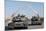 US Tanks Drive under the 'Hands of Victory' in Baghdad, Iraq, Ca. 2003-null-Mounted Photo