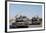 US Tanks Drive under the 'Hands of Victory' in Baghdad, Iraq, Ca. 2003-null-Framed Photo