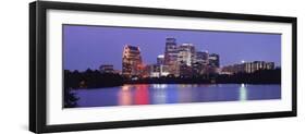 Us, Texas, Austin, Skyline, Night-null-Framed Photographic Print