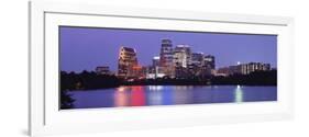 Us, Texas, Austin, Skyline, Night-null-Framed Photographic Print