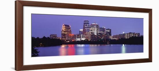 Us, Texas, Austin, Skyline, Night-null-Framed Photographic Print