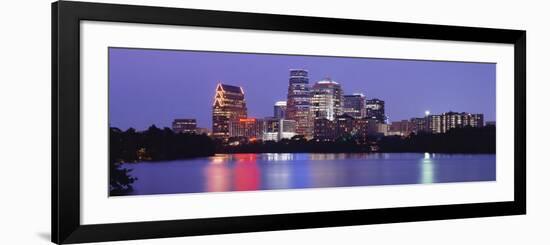 Us, Texas, Austin, Skyline, Night-null-Framed Photographic Print