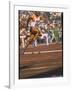 US Track Athlete Eddie Hart Running the 400 Meter Relay at the Summer Olympics-null-Framed Premium Photographic Print