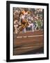 US Track Athlete Eddie Hart Running the 400 Meter Relay at the Summer Olympics-null-Framed Premium Photographic Print