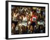 US Track Athlete Frank Shorter Running a Marathon at the Summer Olympics-John Dominis-Framed Premium Photographic Print