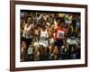 US Track Athlete Frank Shorter Running a Marathon at the Summer Olympics-John Dominis-Framed Premium Photographic Print