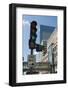 US traffic lights and a one way sign-Natalie Tepper-Framed Photo