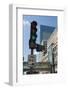 US traffic lights and a one way sign-Natalie Tepper-Framed Photo