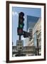 US traffic lights and a one way sign-Natalie Tepper-Framed Photo