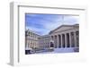 Us Treasury Department Albert Gallatin Statue Snow Washington DC-BILLPERRY-Framed Photographic Print