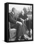 US Treasury Sec. Henry Morgenthau Jr. and British Economist John Maynard Keynes-Alfred Eisenstaedt-Framed Stretched Canvas