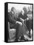 US Treasury Sec. Henry Morgenthau Jr. and British Economist John Maynard Keynes-Alfred Eisenstaedt-Framed Stretched Canvas