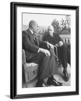 US Treasury Sec. Henry Morgenthau Jr. and British Economist John Maynard Keynes-Alfred Eisenstaedt-Framed Photographic Print