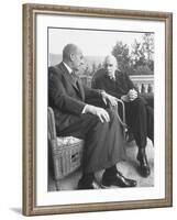 US Treasury Sec. Henry Morgenthau Jr. and British Economist John Maynard Keynes-Alfred Eisenstaedt-Framed Photographic Print