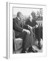 US Treasury Sec. Henry Morgenthau Jr. and British Economist John Maynard Keynes-Alfred Eisenstaedt-Framed Photographic Print