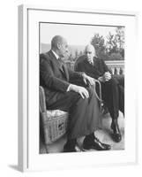 US Treasury Sec. Henry Morgenthau Jr. and British Economist John Maynard Keynes-Alfred Eisenstaedt-Framed Photographic Print