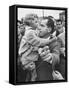 US Vice-President Richard M. Nixon Holding a Little Polish Girl-null-Framed Stretched Canvas