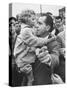 US Vice-President Richard M. Nixon Holding a Little Polish Girl-null-Stretched Canvas
