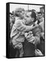 US Vice-President Richard M. Nixon Holding a Little Polish Girl-null-Framed Stretched Canvas