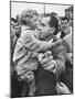 US Vice-President Richard M. Nixon Holding a Little Polish Girl-null-Mounted Photographic Print