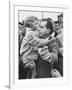 US Vice-President Richard M. Nixon Holding a Little Polish Girl-null-Framed Photographic Print
