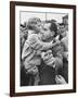 US Vice-President Richard M. Nixon Holding a Little Polish Girl-null-Framed Photographic Print