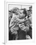 US Vice-President Richard M. Nixon Holding a Little Polish Girl-null-Framed Photographic Print