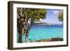 Us Virgin Island, St John. View of St Thomas Sailboats and Snorkelers-Trish Drury-Framed Photographic Print