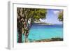 Us Virgin Island, St John. View of St Thomas Sailboats and Snorkelers-Trish Drury-Framed Photographic Print