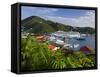 Us Virgin Islands, St, Thomas, Charlotte Amalie and Havensight Cruise Ship Dock, Caribbean-Gavin Hellier-Framed Stretched Canvas