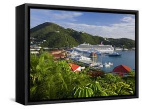 Us Virgin Islands, St, Thomas, Charlotte Amalie and Havensight Cruise Ship Dock, Caribbean-Gavin Hellier-Framed Stretched Canvas