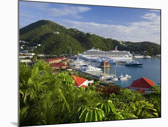 Us Virgin Islands, St, Thomas, Charlotte Amalie and Havensight Cruise Ship Dock, Caribbean-Gavin Hellier-Mounted Photographic Print