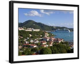 Us Virgin Islands, St, Thomas, Charlotte Amalie and Havensight Cruise Ship Dock, Caribbean-Gavin Hellier-Framed Photographic Print