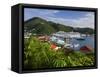 Us Virgin Islands, St, Thomas, Charlotte Amalie and Havensight Cruise Ship Dock, Caribbean-Gavin Hellier-Framed Stretched Canvas