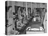 US Women's Army Corps Recruits Standing at Attention During an Inspection of their Barracks-null-Stretched Canvas