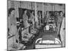 US Women's Army Corps Recruits Standing at Attention During an Inspection of their Barracks-null-Mounted Photographic Print