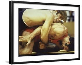 US Wrestler and Eventual Gold Medal Winner Wayne Wells at Olympics,1972-Co Rentmeester-Framed Premium Photographic Print