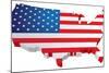 Usa 3D State Flag Map-chuckstock-Mounted Art Print