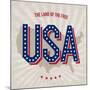 Usa Abstract Poster Design-pashabo-Mounted Art Print