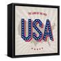 Usa Abstract Poster Design-pashabo-Framed Stretched Canvas