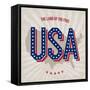 Usa Abstract Poster Design-pashabo-Framed Stretched Canvas