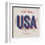 Usa Abstract Poster Design-pashabo-Framed Art Print