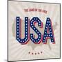 Usa Abstract Poster Design-pashabo-Mounted Art Print